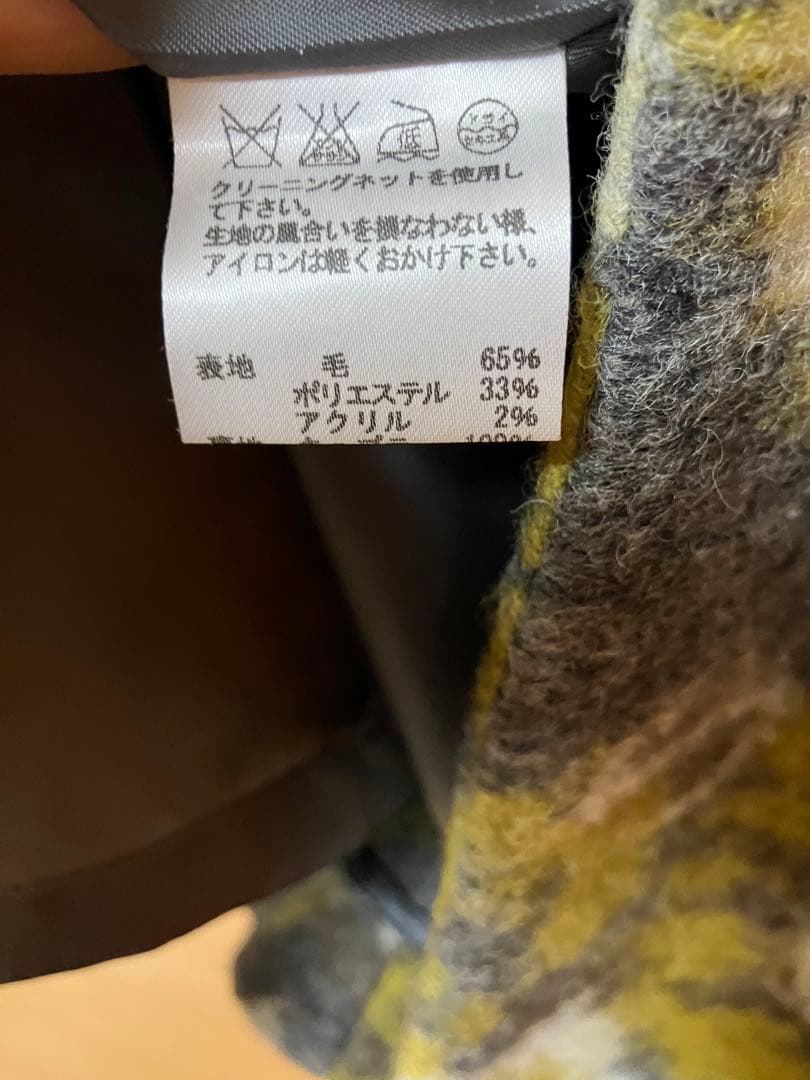 プランテーション　ウール混　花柄コート