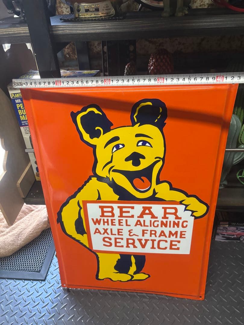 ベアーサービス　スマイルベアー　ビンテージ　看板　掛け時計　ネオン　レトロ