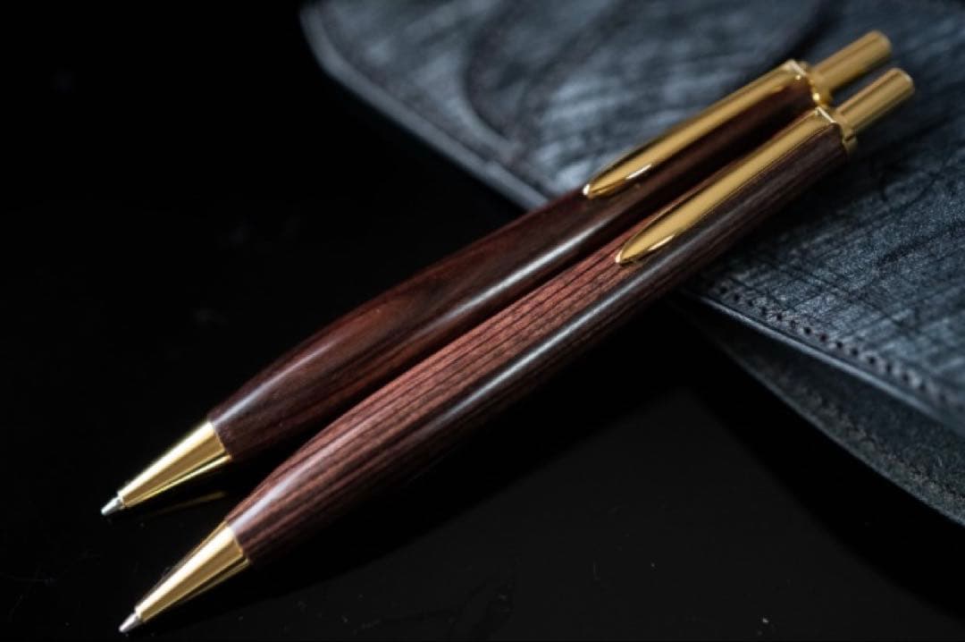 【王室御用達】キングウッドシャーペン 24金メッキ