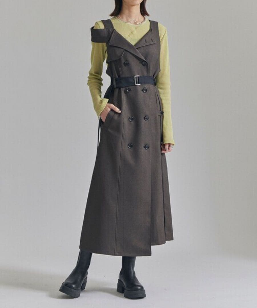 トレンチラべルジャンパースカート｜ウォッシャブル/防シワ