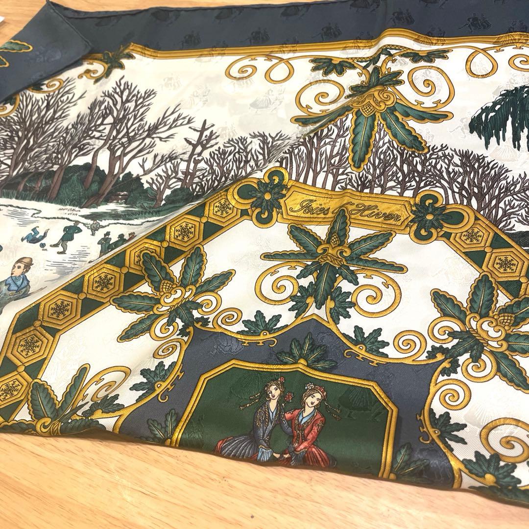 HERMES カレ90 Joies ｄ’Hiver 冬の愉しみ シルク