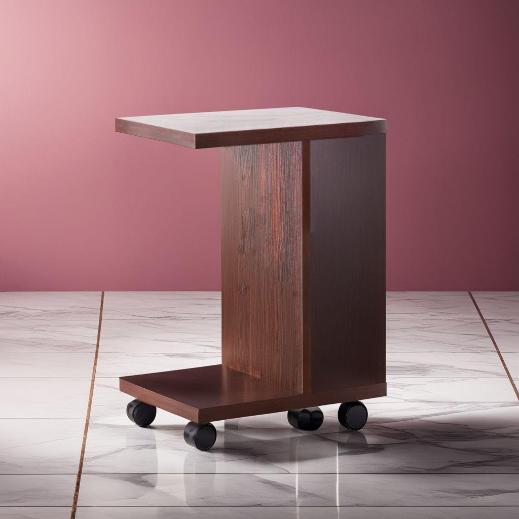 ソファサイドテーブル - キャスター付きで可動・拡張可能