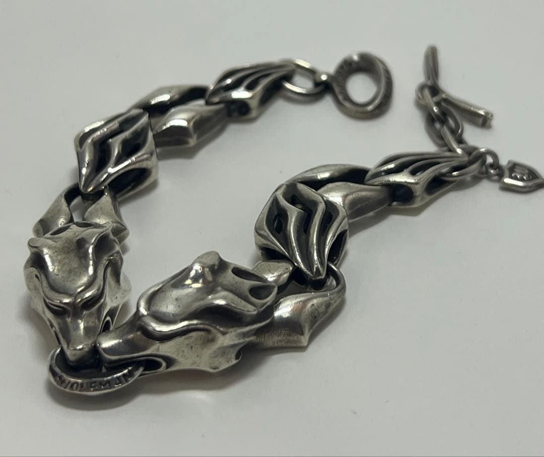 定価9.9万円　ウォーウルフＷヘッドブレス　ウルフマンブラザーズ　ブレスレット