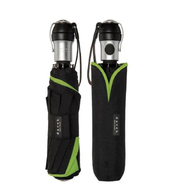 davek Solo 折りたたみ傘 黒/緑⭐️収納ケース付き