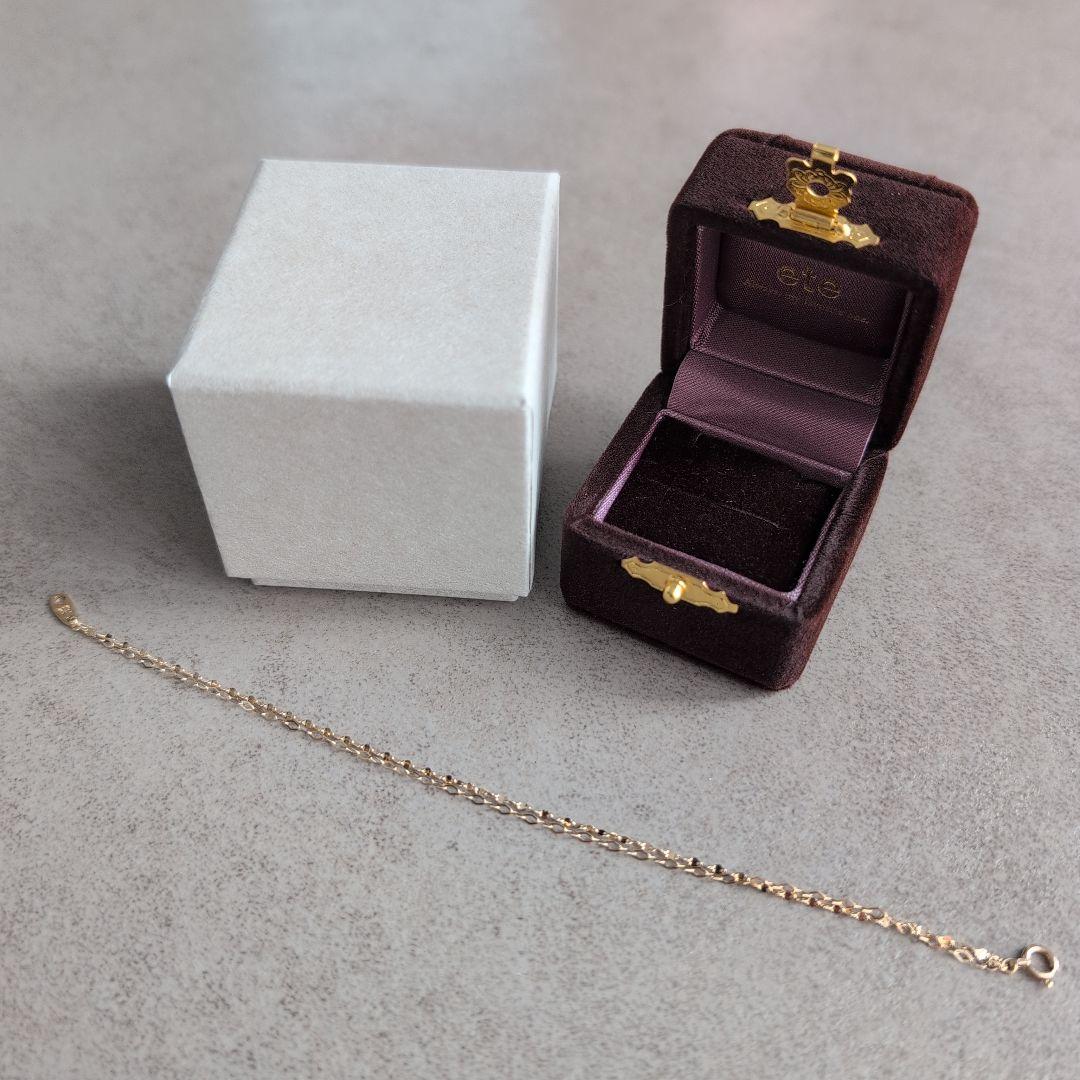 ete K10ゴールド ブレスレット 専用ケース付き