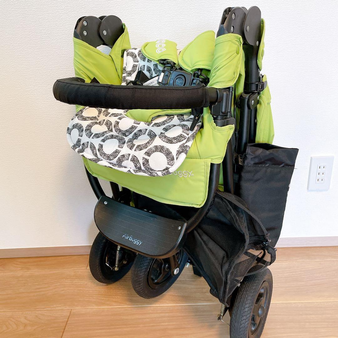 【美品】エアバギー ココ ブレーキモデル／ライトグリーン／豪華付属品付き