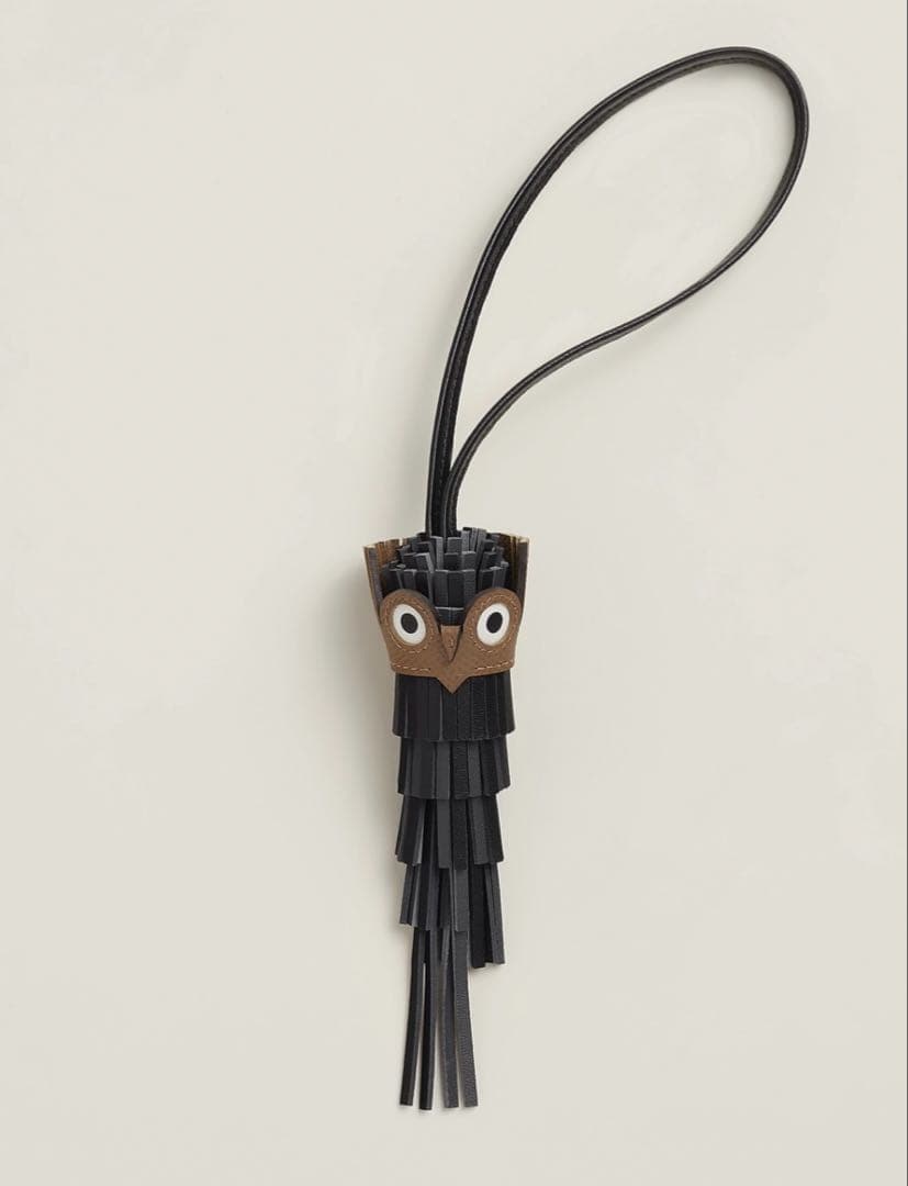 お値下げ❣️エルメス シュエット フクロウ チャーム ブラック