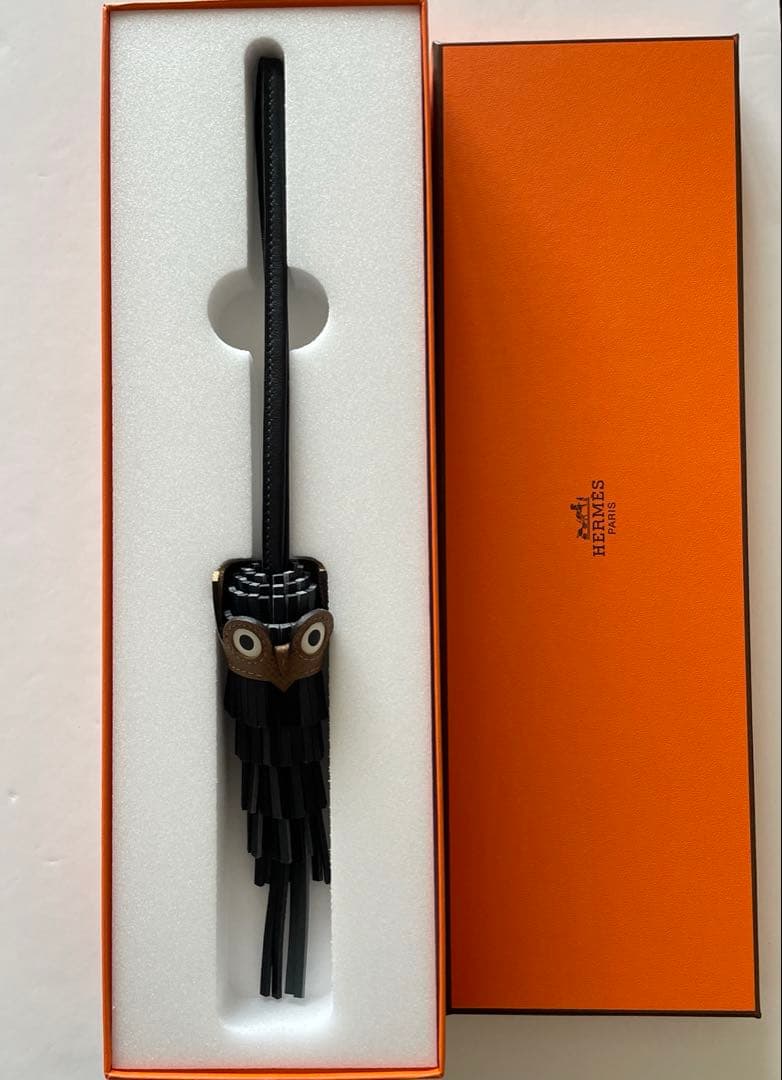 お値下げ❣️エルメス シュエット フクロウ チャーム ブラック