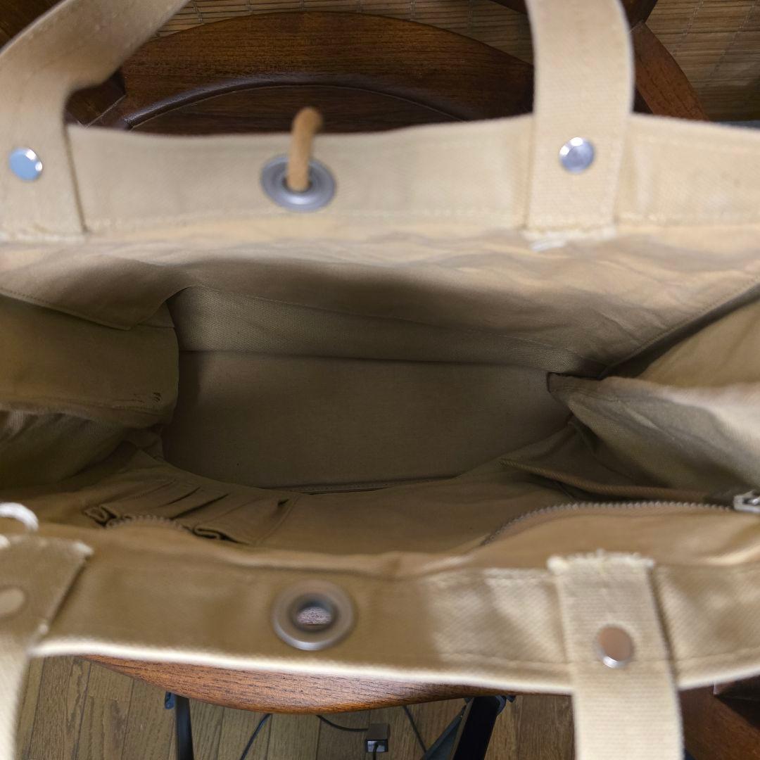 京都　一澤信三郎帆布鞄　トートバック　弁護士かばん　ベージュ