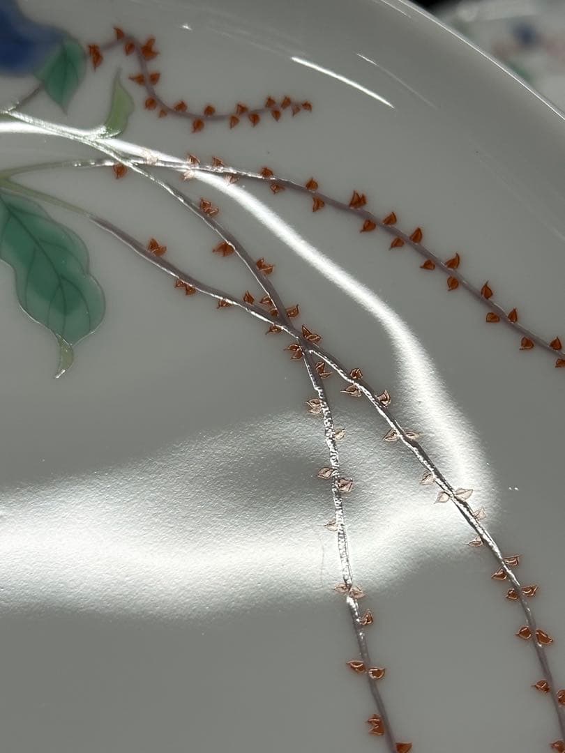 【美品】深川製磁　深川製　水引草　3点揃　3種　15P 皿　大皿　中皿　小皿