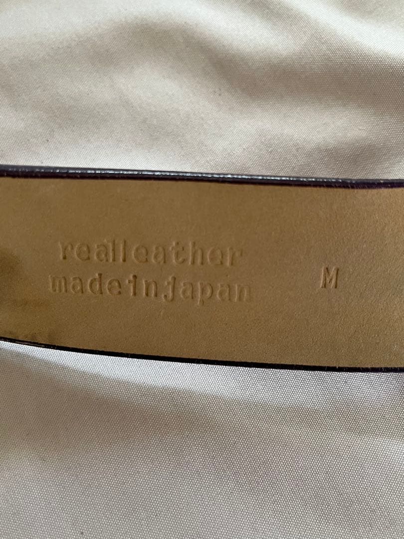 BAPE 紫色 本革 ベルト M