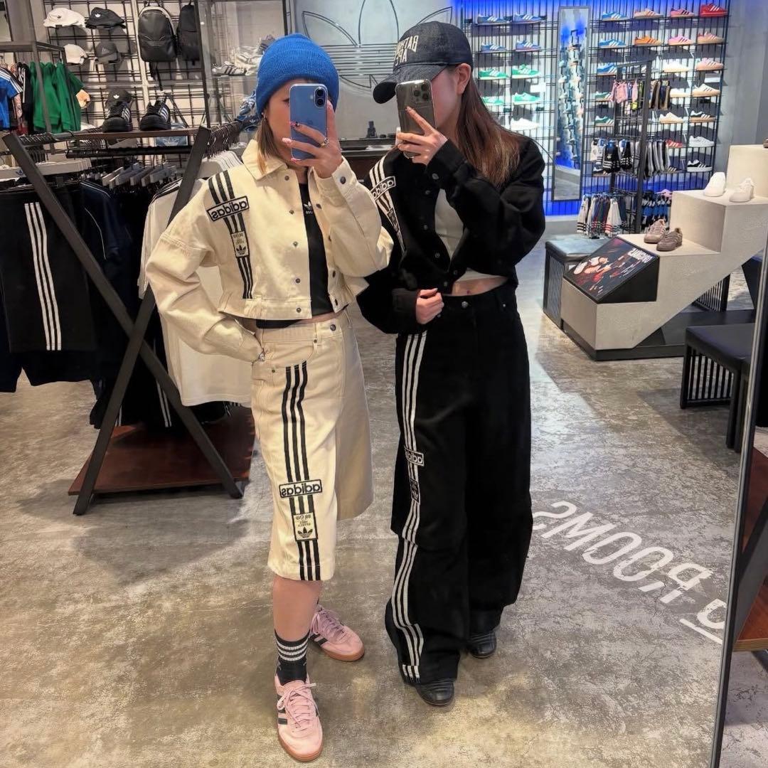 新品28】★当日発送★アディダス アディブレイク 2-IN-1 デニムパンツ 黒