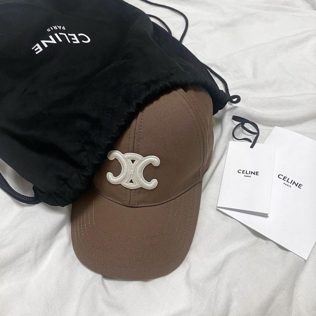 CELINE ベースボールキャップ マロングラッセ