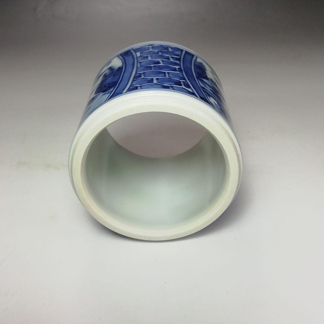 Ｓ５８５　皆具　『染付　台子皆具』『平安　秀峰造』　共箱　茶道具