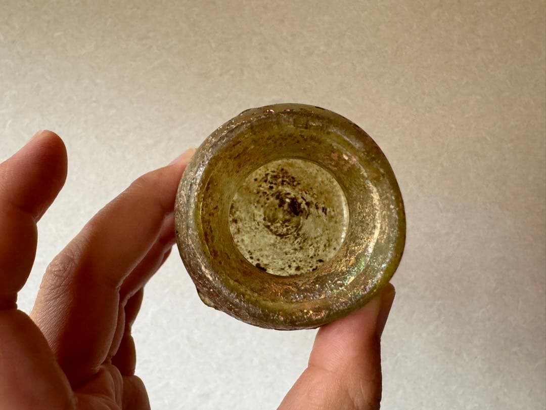 大名品　ローマングラス茶入　茶道具