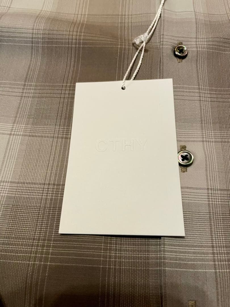 【週末値下】CTHY 尾州ウールシャツ Super140 CHECK 1 未使用