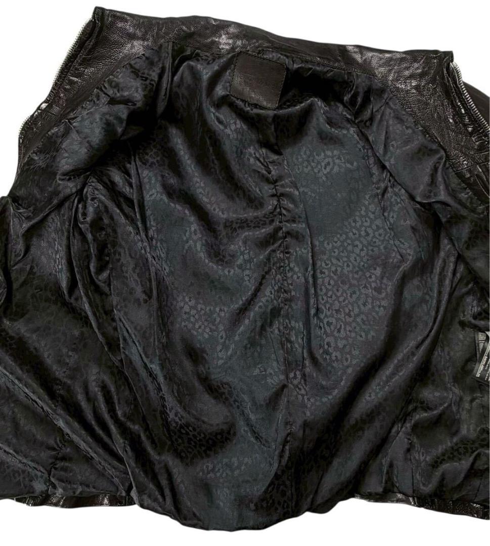 バックラッシュ ジャパンカーフタンニン製品染め レザージャケット ブラック M