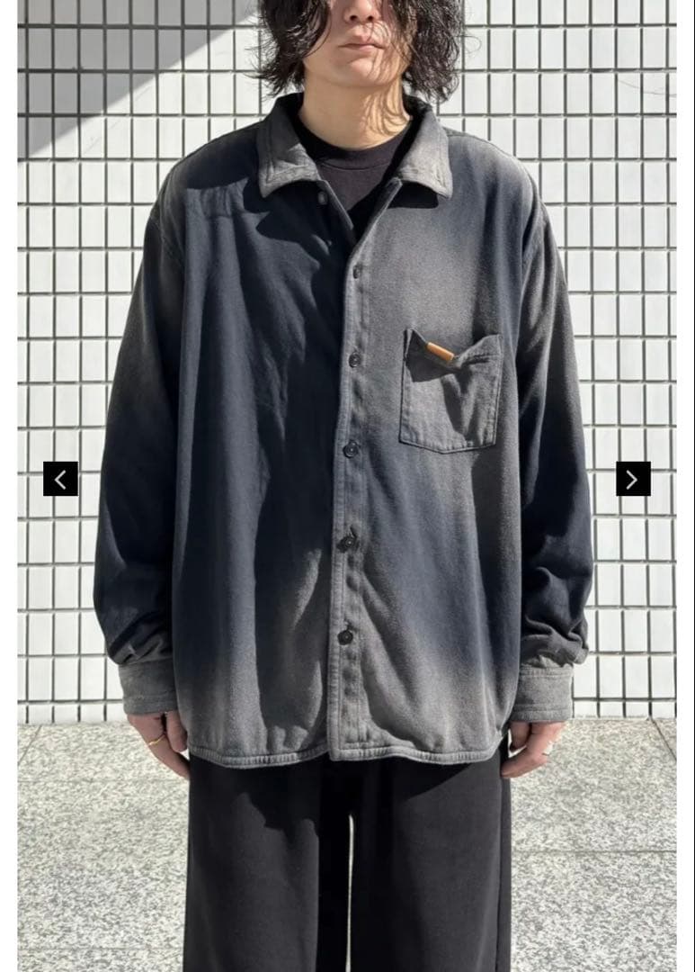 トップス khoki 26SS Faded Memory Shirt BLACK 2
