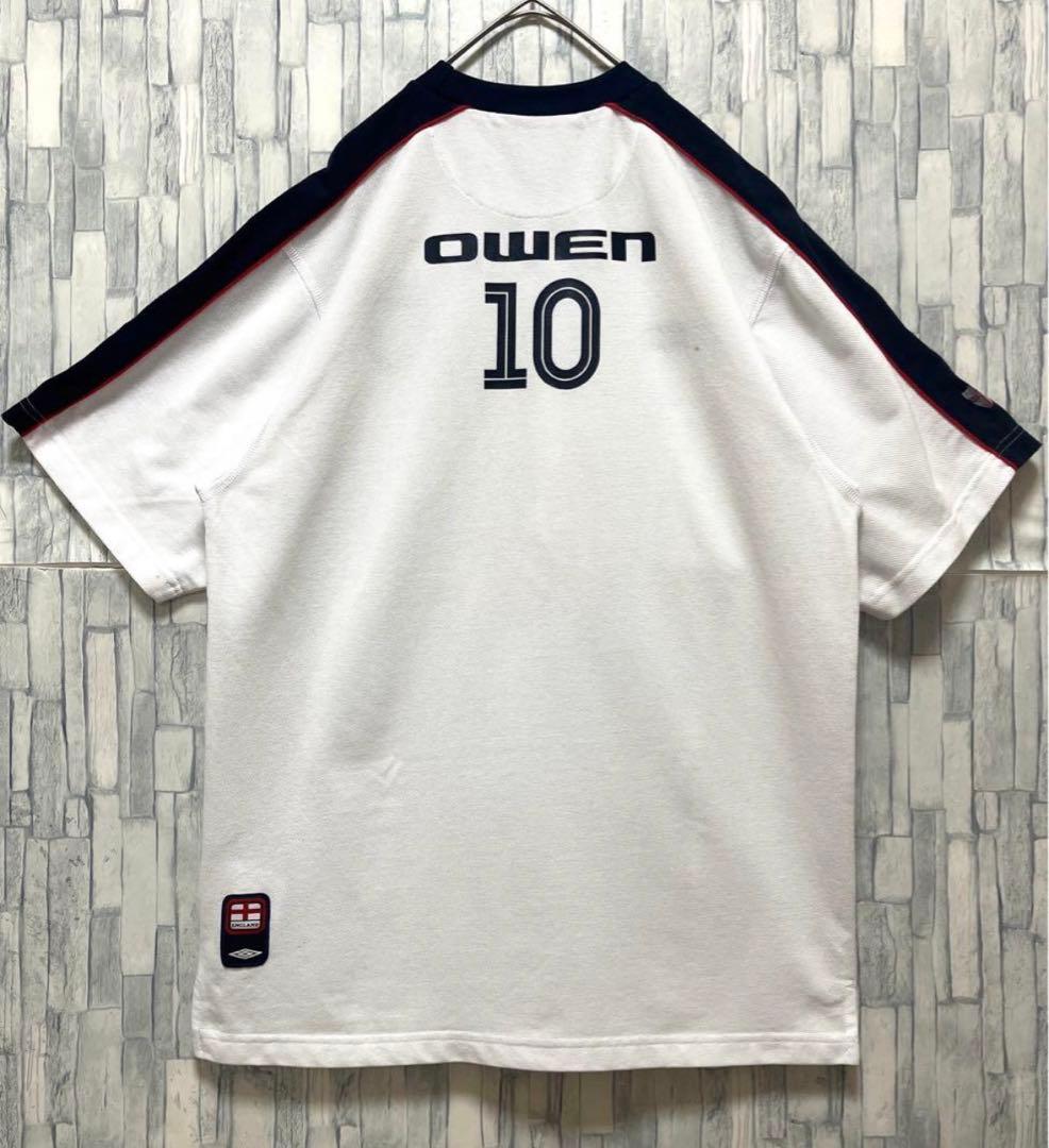 アンブロ オーウェン イングランド代表 リンガーTシャツ ゲームシャツ L 刺繍