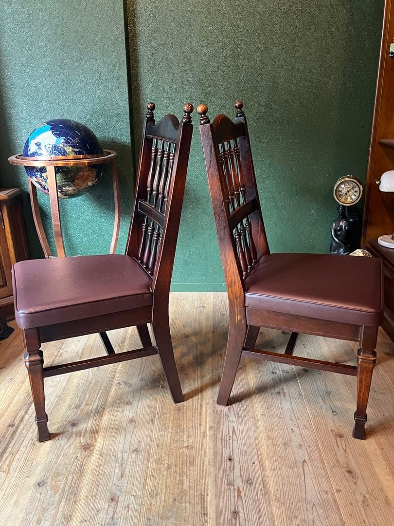 飛騨 キツツキ 椅子セット アンティーク インテリア 当時物 昭和レトロ 喫茶店