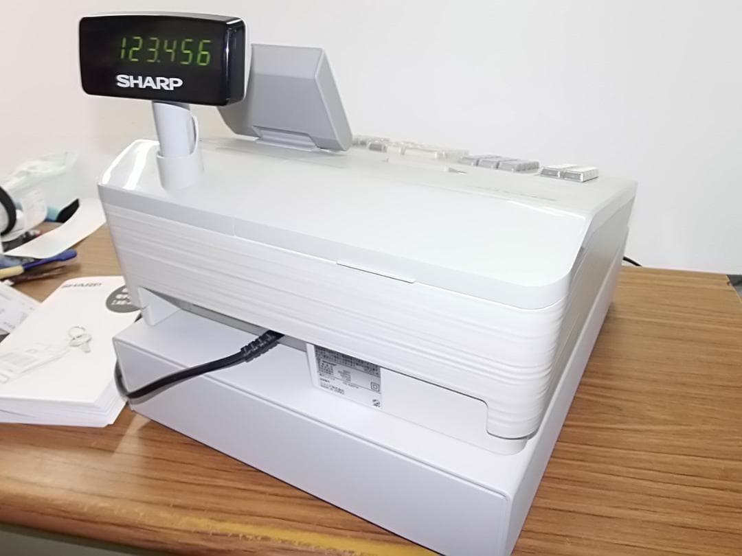 回転表示付211店名設定無料１０部門物販向シャープ　レジスターXE-A207