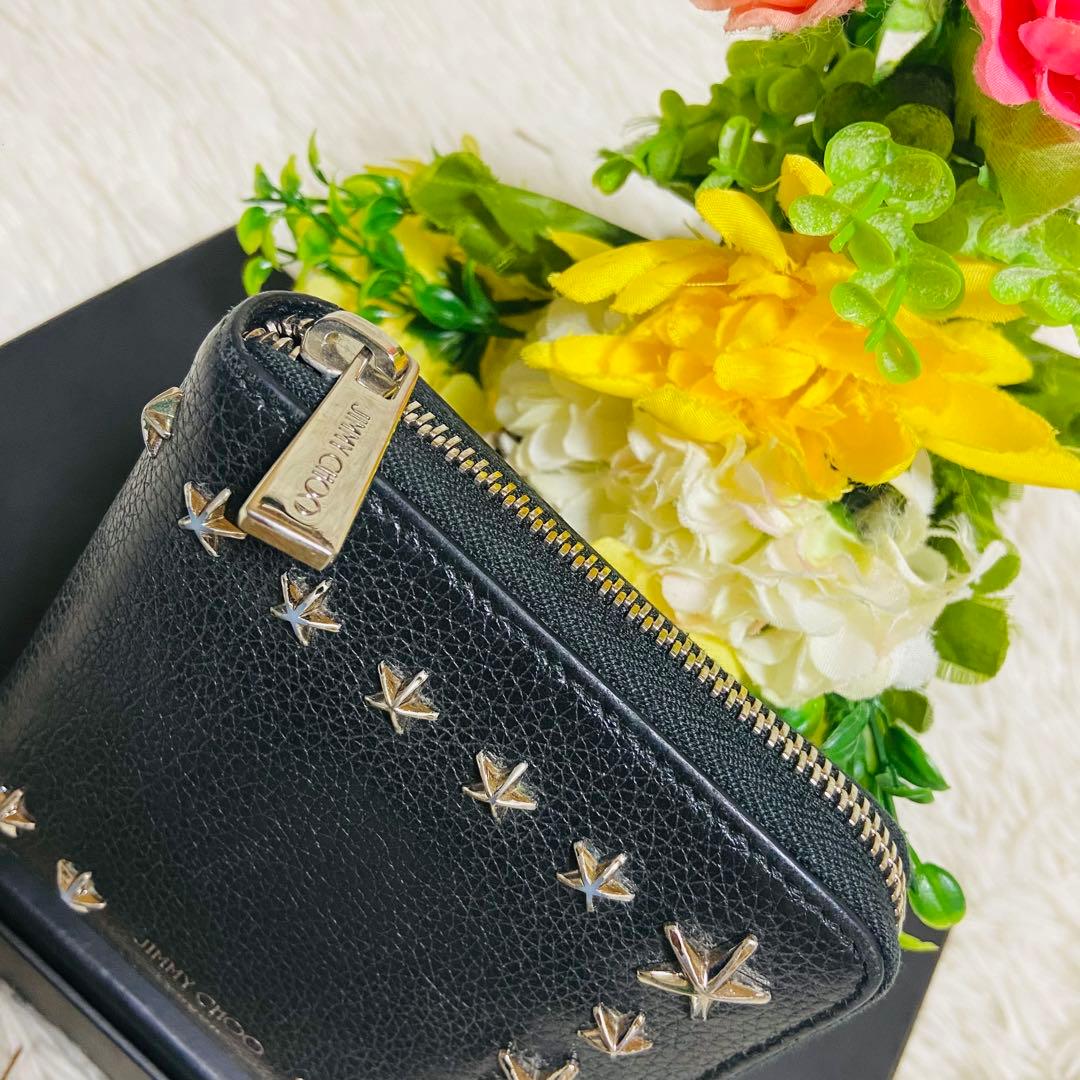 本革✨JIMMY CHOO✨ジミーチュウ✨財布✨ローレンス✨スタッズ✨イタリア製