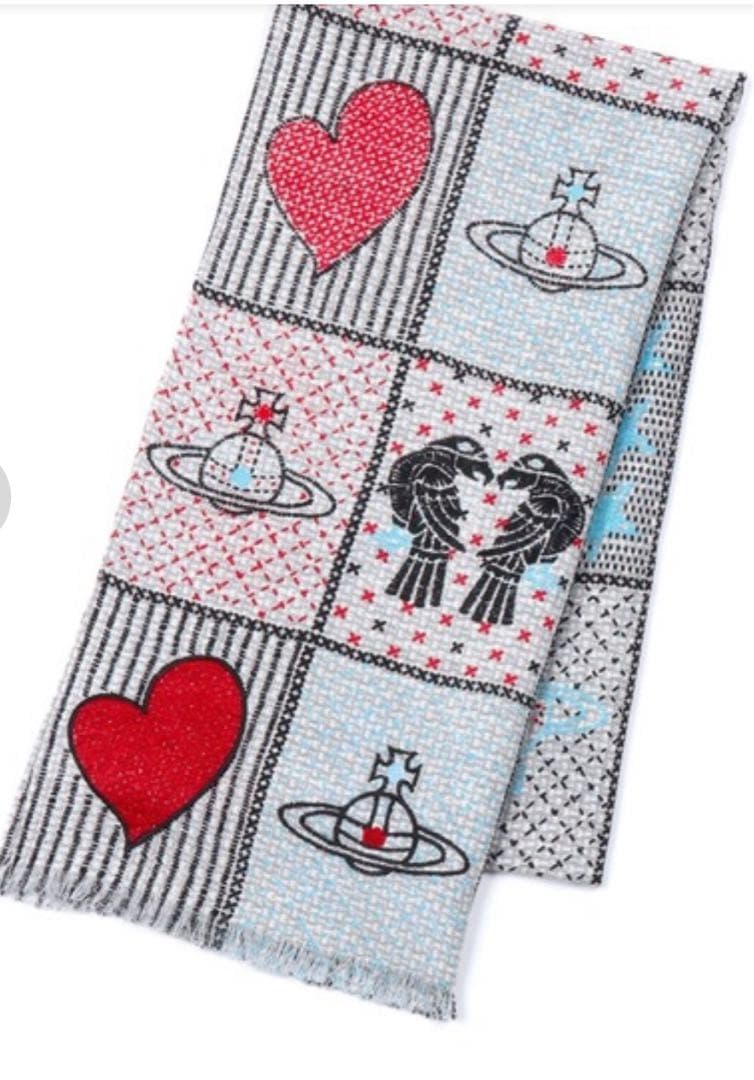 Vivienne Westwood オーブ　コットン　麻　刺繍　ストール