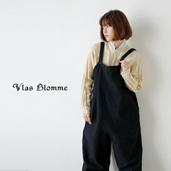 Vlas Blomme 縮絨ウールサロペット