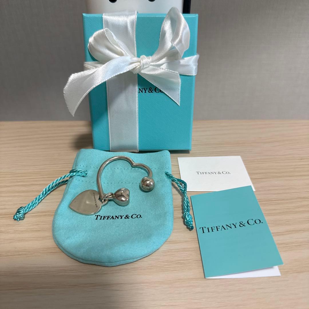ティファニー　Tiffany　ハート タグ スクリューボール キーリング