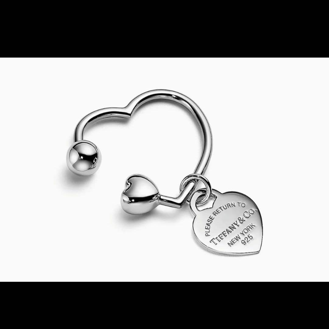 ティファニー　Tiffany　ハート タグ スクリューボール キーリング