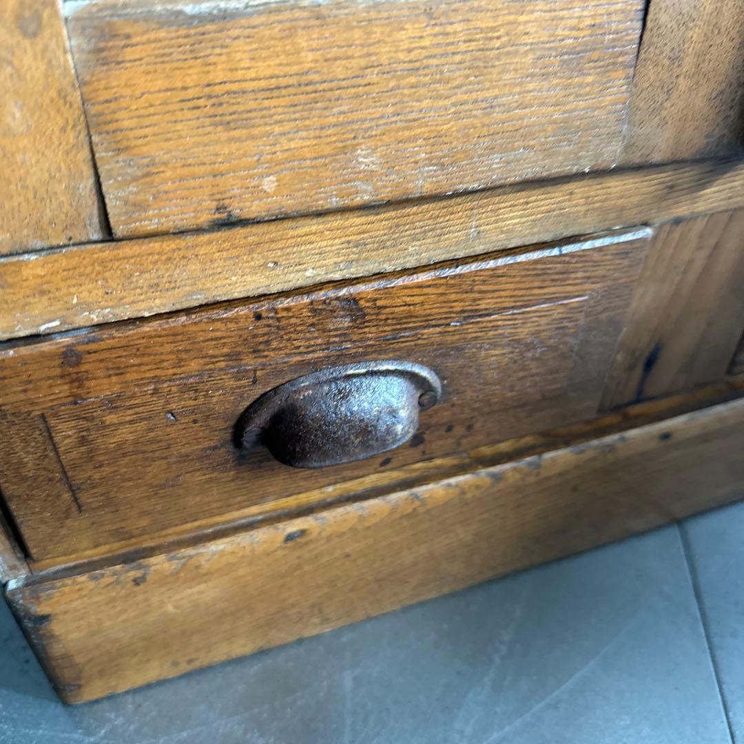 瞬間的お値下げ❗️ヴィンテージ　ミニガラス戸棚　食器棚　書棚