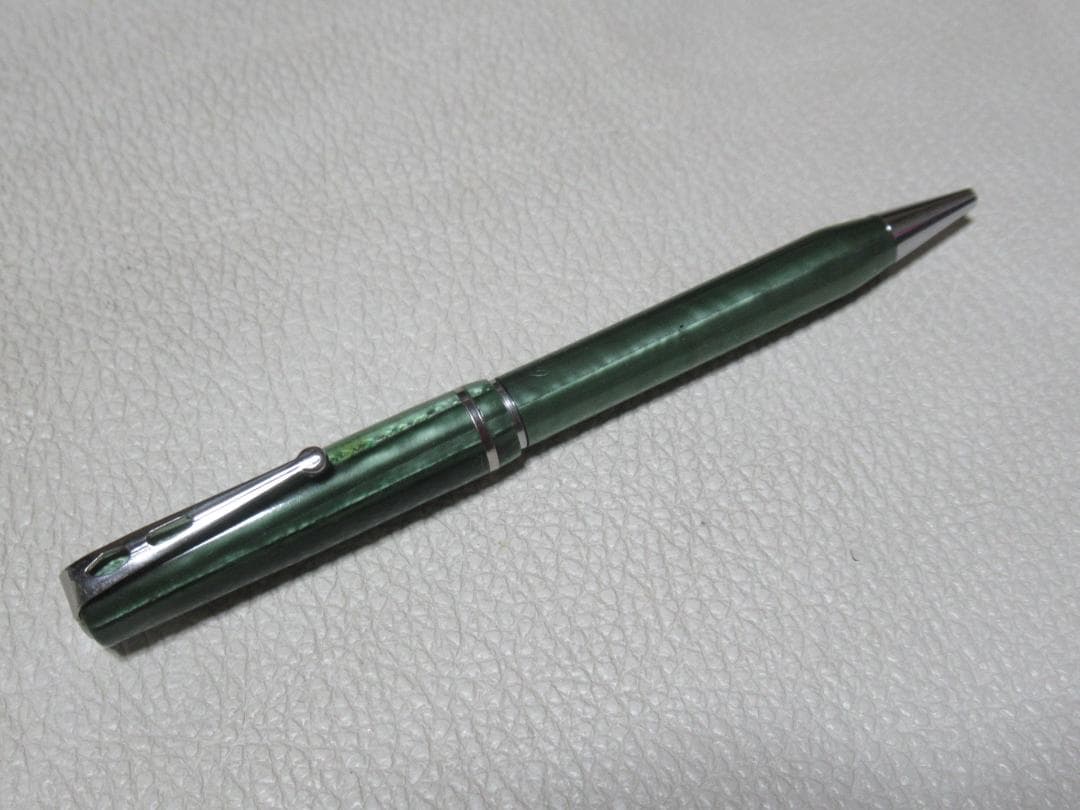 美品 希少 1950年代 米国製◆エスターブルック 緑黒模様セルロイド ペンシル