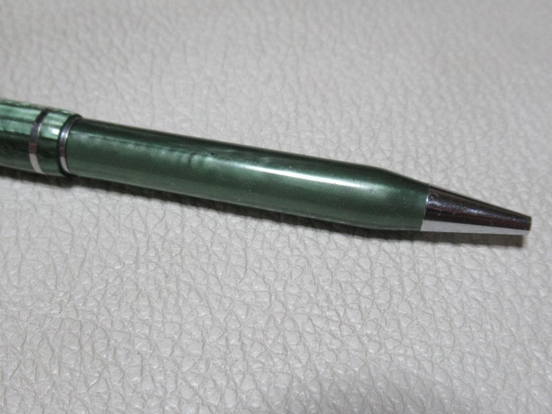 美品 希少 1950年代 米国製◆エスターブルック 緑黒模様セルロイド ペンシル