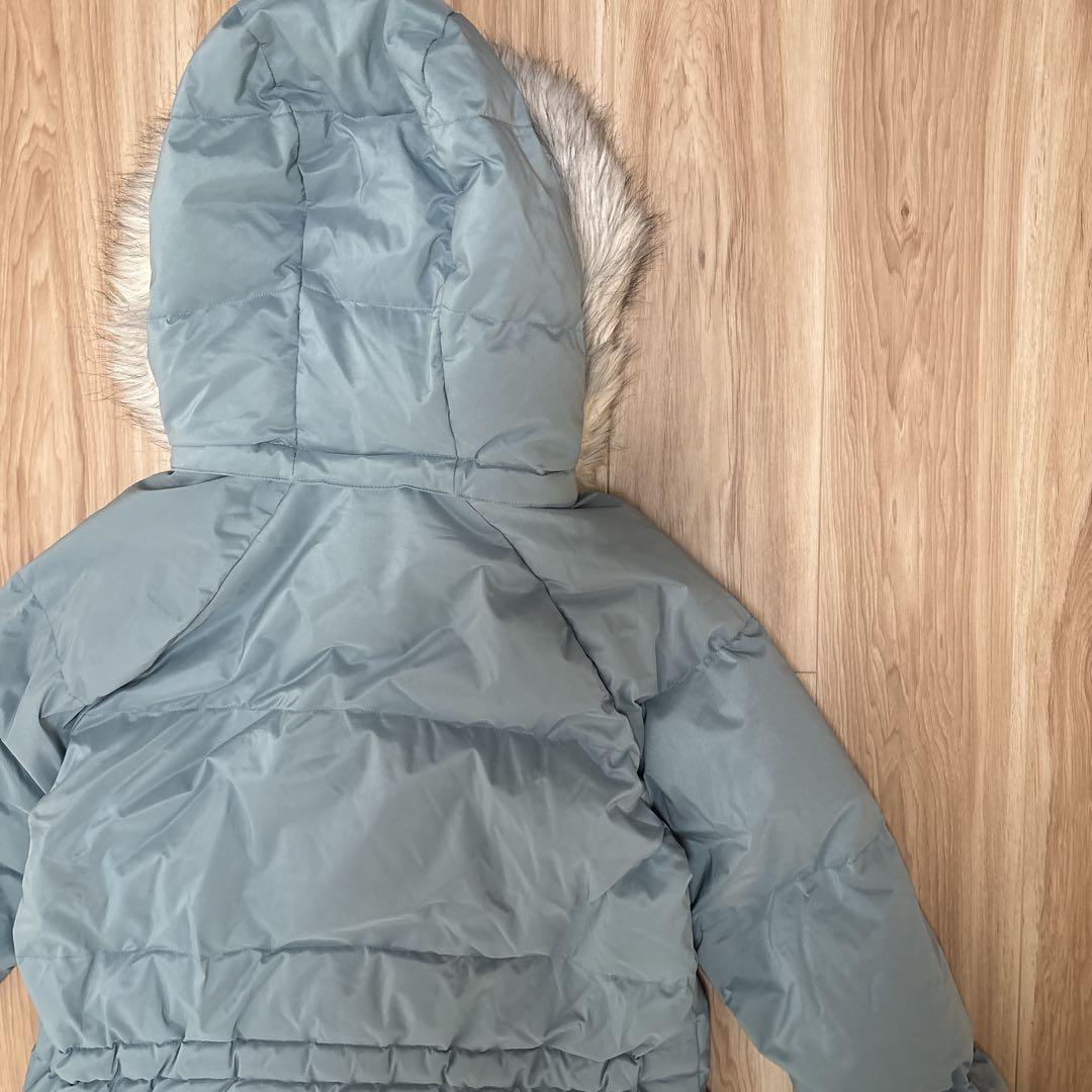 【希少カラー】ノースフェイス ロングダウン ベンチコート 肩ロゴ レディースM