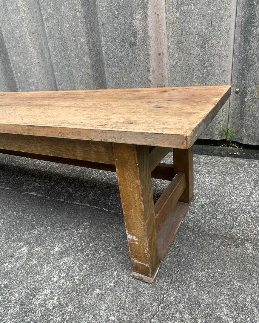 稀少/ビンテージ/古道具/当時物/無垢材/寺子屋/長机/作業台/店舗什器/②
