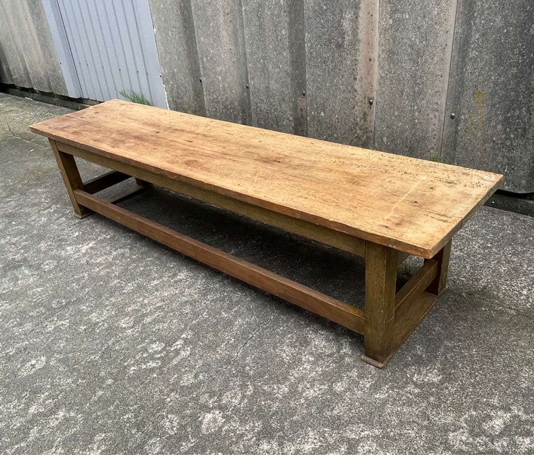 稀少/ビンテージ/古道具/当時物/無垢材/寺子屋/長机/作業台/店舗什器/②