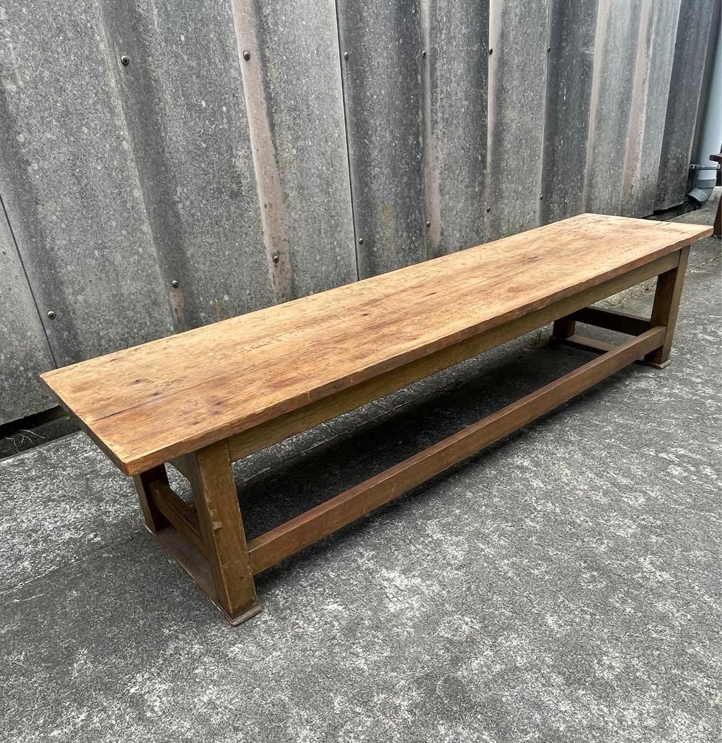 稀少/ビンテージ/古道具/当時物/無垢材/寺子屋/長机/作業台/店舗什器/②