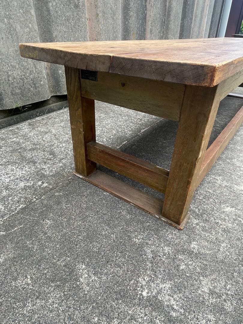 稀少/ビンテージ/古道具/当時物/無垢材/寺子屋/長机/作業台/店舗什器/②