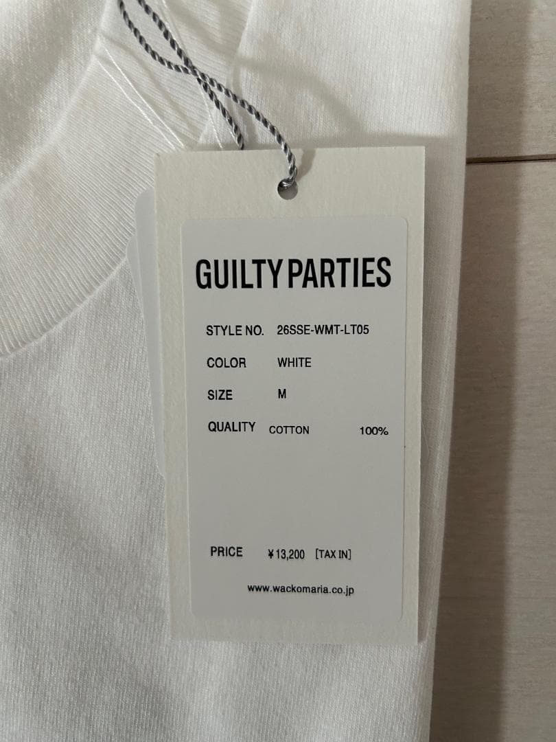 新品 WACKO MARIA 26SS WASHED カットソー T WH M