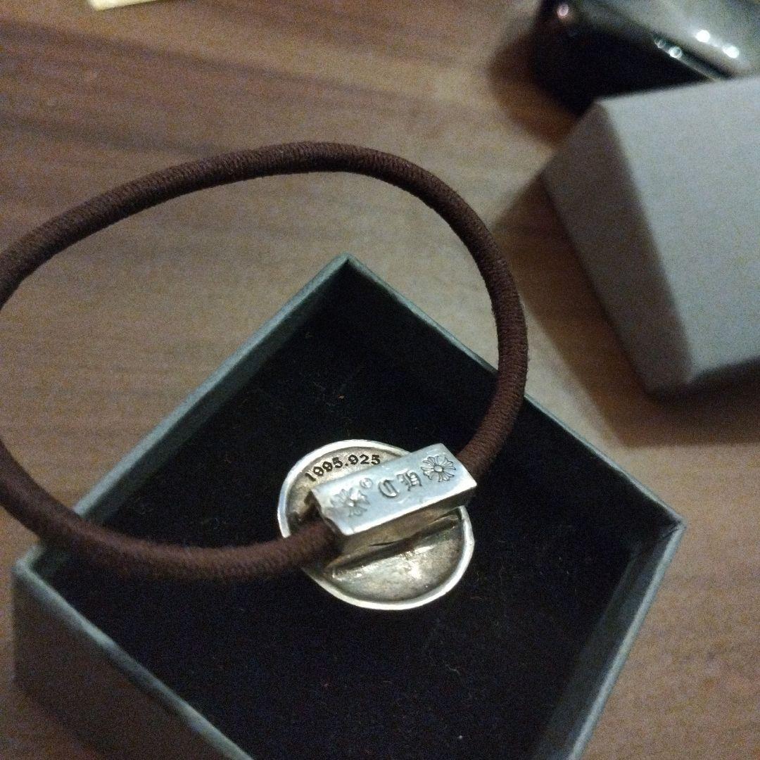 シルバー925素材 純銀 クロム クロスゴム キーパーリング ペーパーチェーン