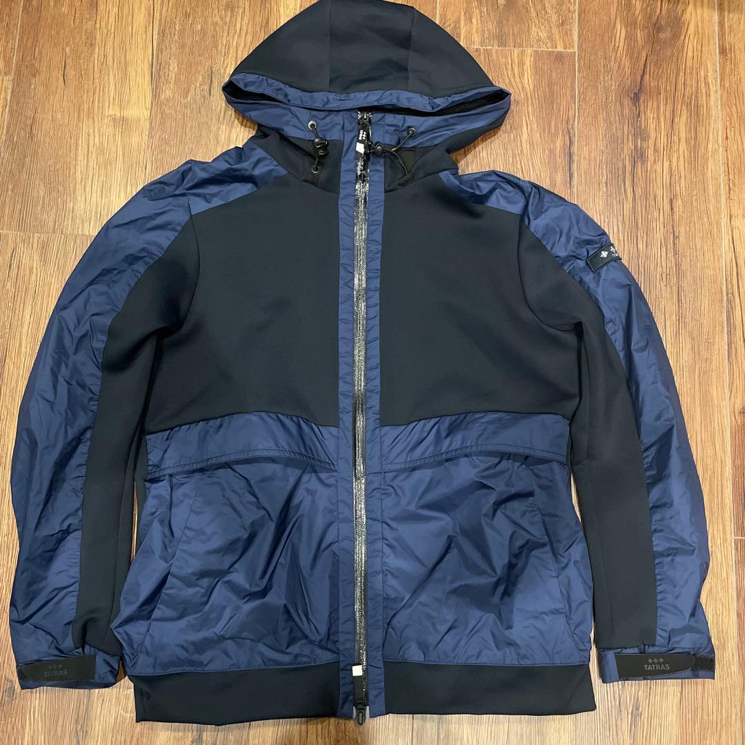 【レア】TATRAS タトラス ナイロンパーカー フーディー ネイビー ブルー