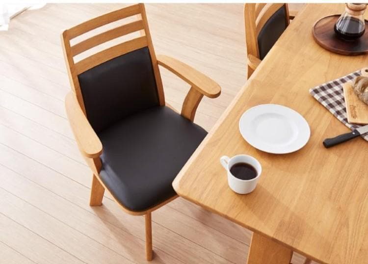 CD DC CB　2脚　ダイニングチェア　アームチェア肘付　ナチュラル＊ブラック