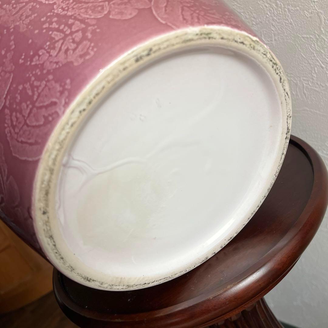 k247 存在感のある大型フラワーベース マゼンタ色のエレガントな花瓶 ローズ