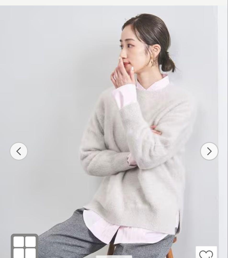 ユナイテッドアローズ　フォックス カシミヤ クルーネックニット　24AW