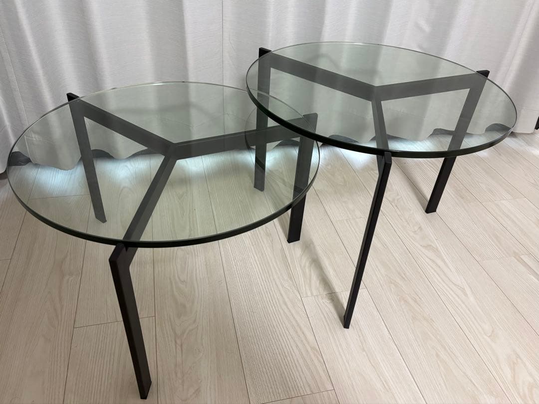 アルモニア ガラスセンターテーブル セパレートタイプ 丸テーブル Armonia