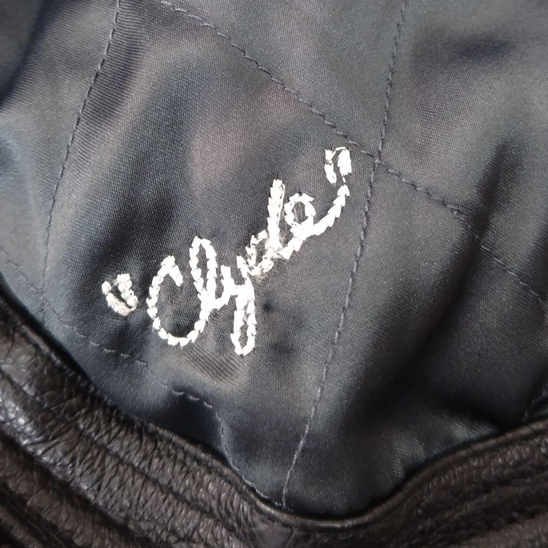 PUMA Clydeフード付きレザージャケット サイズUSM　フライトジャケット