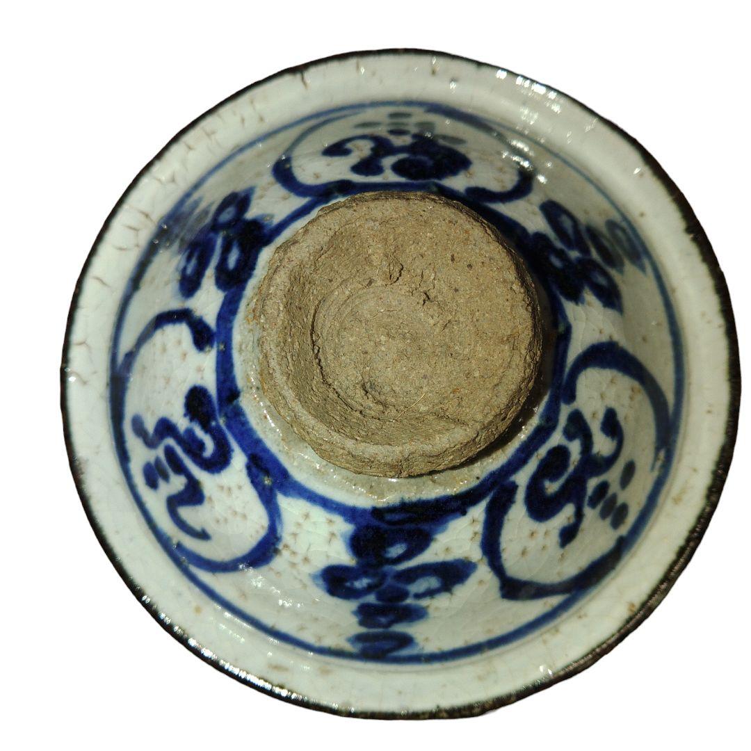 清水六兵衛　文字文蓋茶碗　骨董