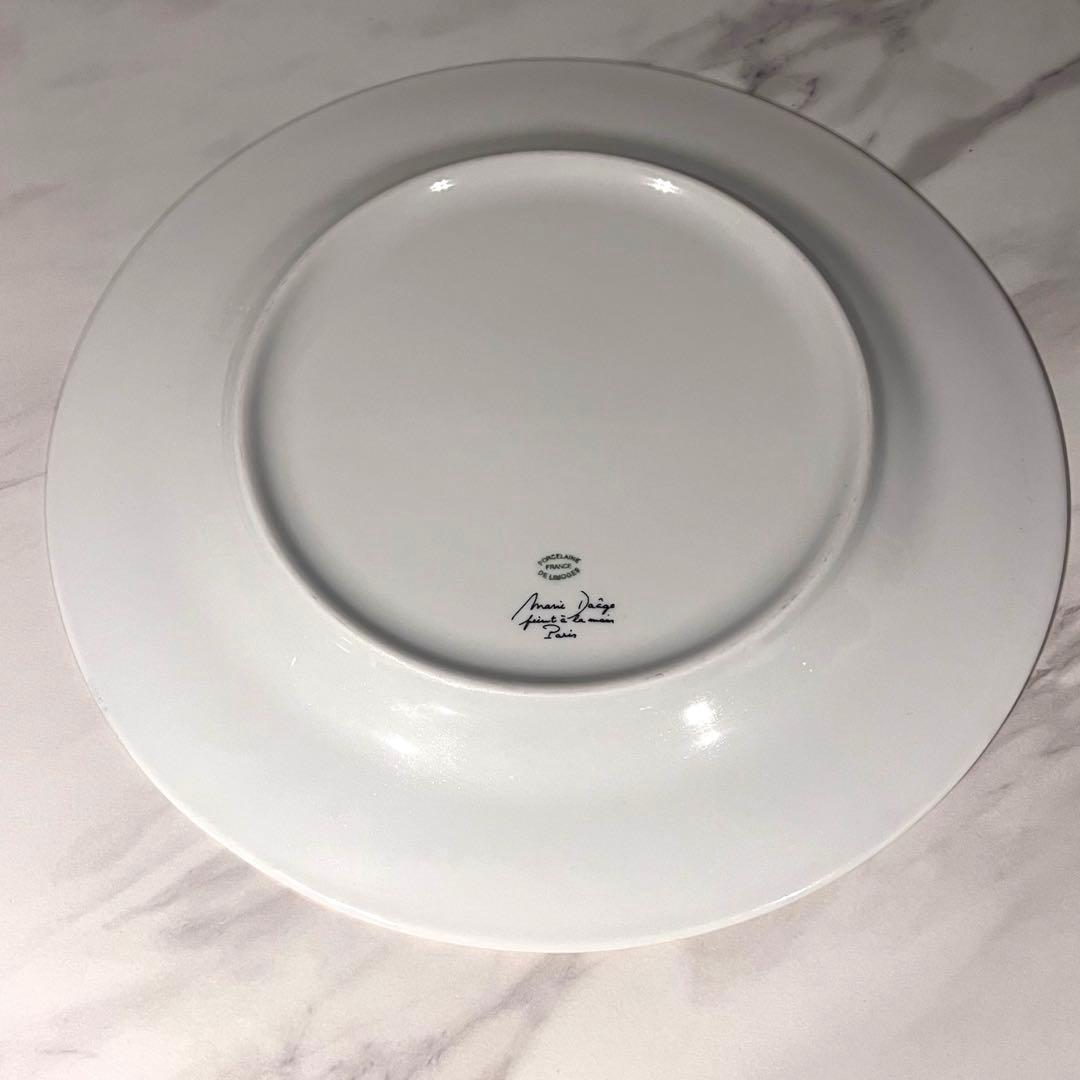 MarieDaage リモージュ　30センチプレート　ストライプ　ブルー