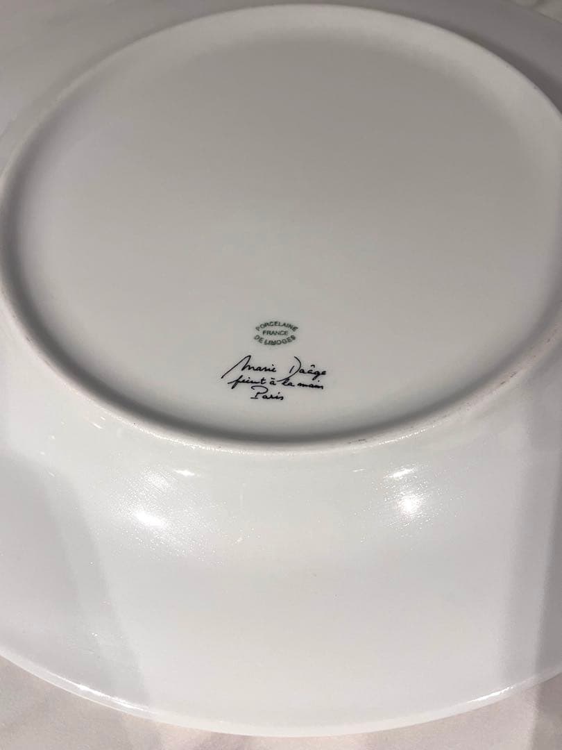 MarieDaage リモージュ　30センチプレート　ストライプ　ブルー