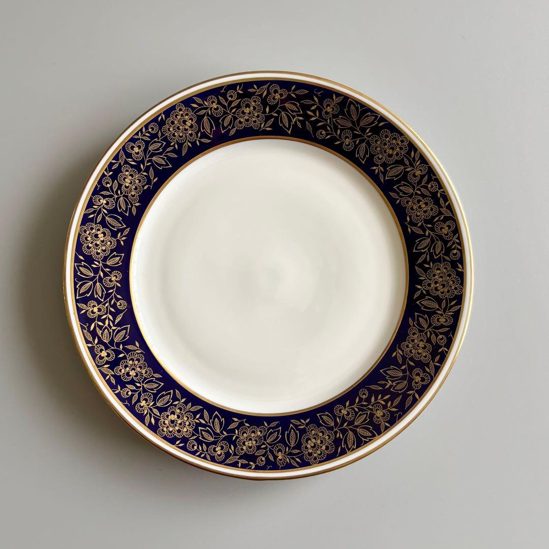 ドイツ製ヴィンテージ　Weimar　コバルトブルー　金彩花模様【稀少品・未使用】